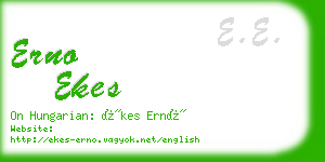 erno ekes business card